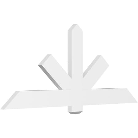 Ekena Millwork Kennewick Architectural Grade PVC Gable Bracket, 72"W x 30"H x 2"D x 6"F, 10/12 Pitch GBP072X30X0206KEN00